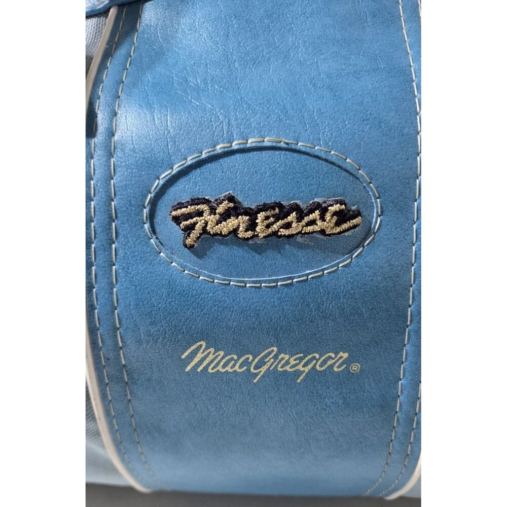 Gym  Bag 1975 Blue Vinyl Vintage 1970s Finesse